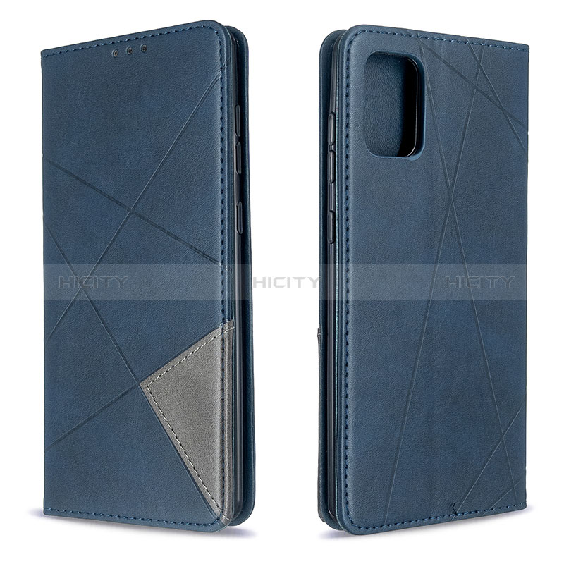 Coque Portefeuille Livre Cuir Etui Clapet B07F pour Samsung Galaxy A71 5G Bleu Plus