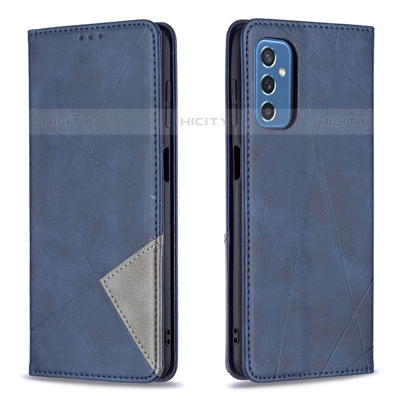 Coque Portefeuille Livre Cuir Etui Clapet B07F pour Samsung Galaxy M52 5G Bleu Plus