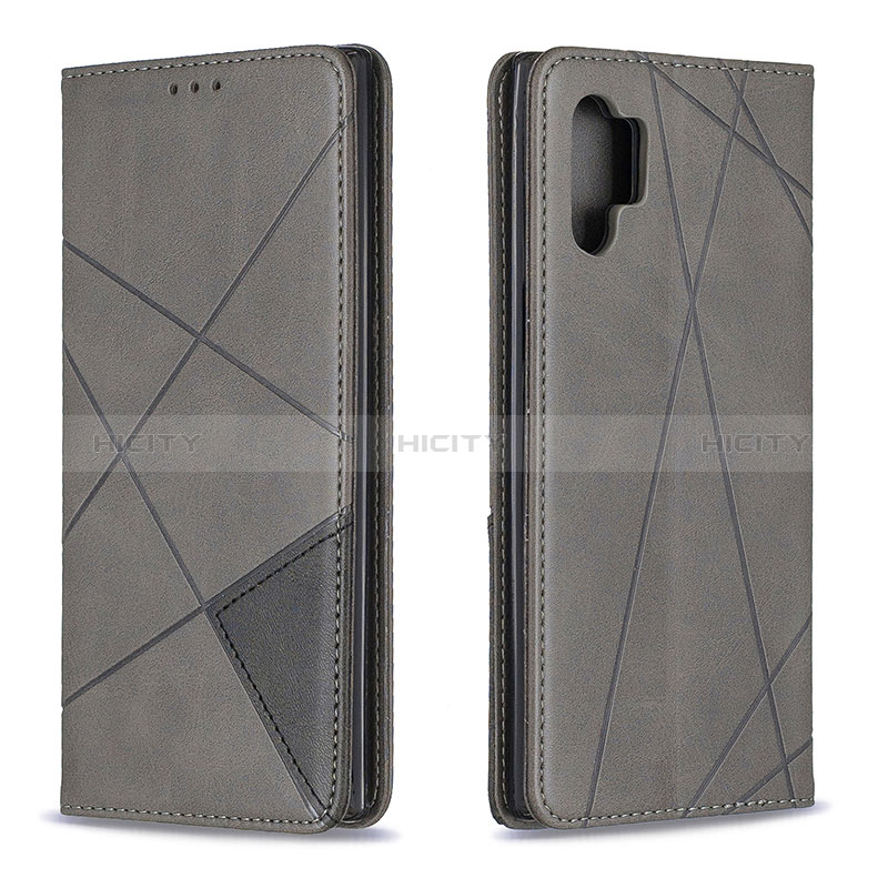 Coque Portefeuille Livre Cuir Etui Clapet B07F pour Samsung Galaxy Note 10 Plus 5G Gris Plus