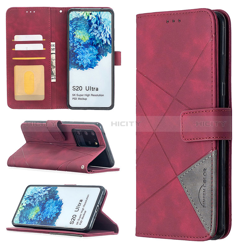 Coque Portefeuille Livre Cuir Etui Clapet B08F pour Samsung Galaxy S20 Ultra 5G Plus