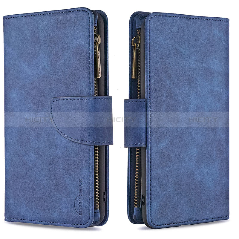 Coque Portefeuille Livre Cuir Etui Clapet B09F pour Samsung Galaxy A70 Bleu Plus