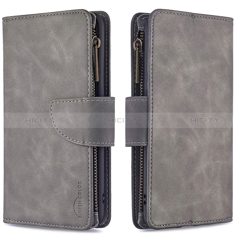 Coque Portefeuille Livre Cuir Etui Clapet B09F pour Xiaomi Poco X3 Pro Gris Plus