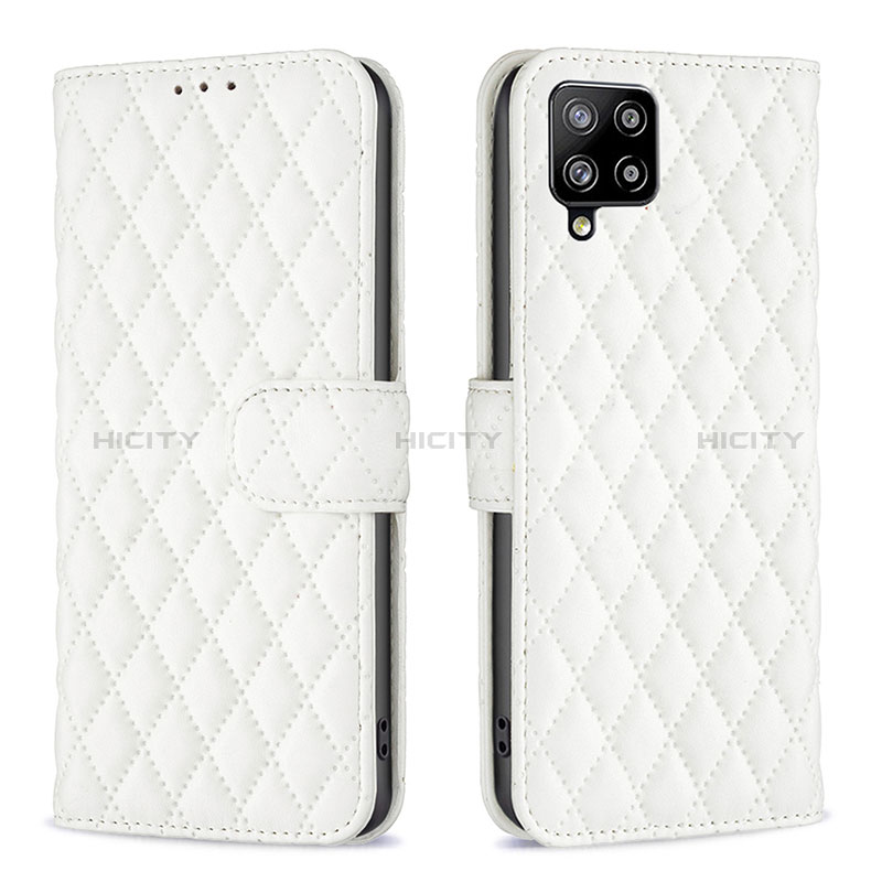 Coque Portefeuille Livre Cuir Etui Clapet B11F pour Samsung Galaxy A42 5G Blanc Plus