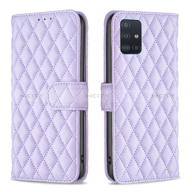 Coque Portefeuille Livre Cuir Etui Clapet B11F pour Samsung Galaxy A51 4G Violet Plus