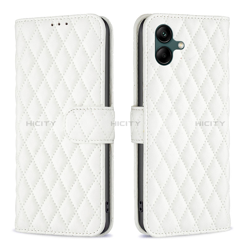 Coque Portefeuille Livre Cuir Etui Clapet B11F pour Samsung Galaxy M04 Blanc Plus