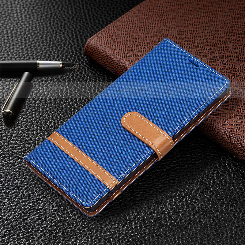 Coque Portefeuille Livre Cuir Etui Clapet B11F pour Samsung Galaxy S21 Ultra 5G Bleu Royal Plus
