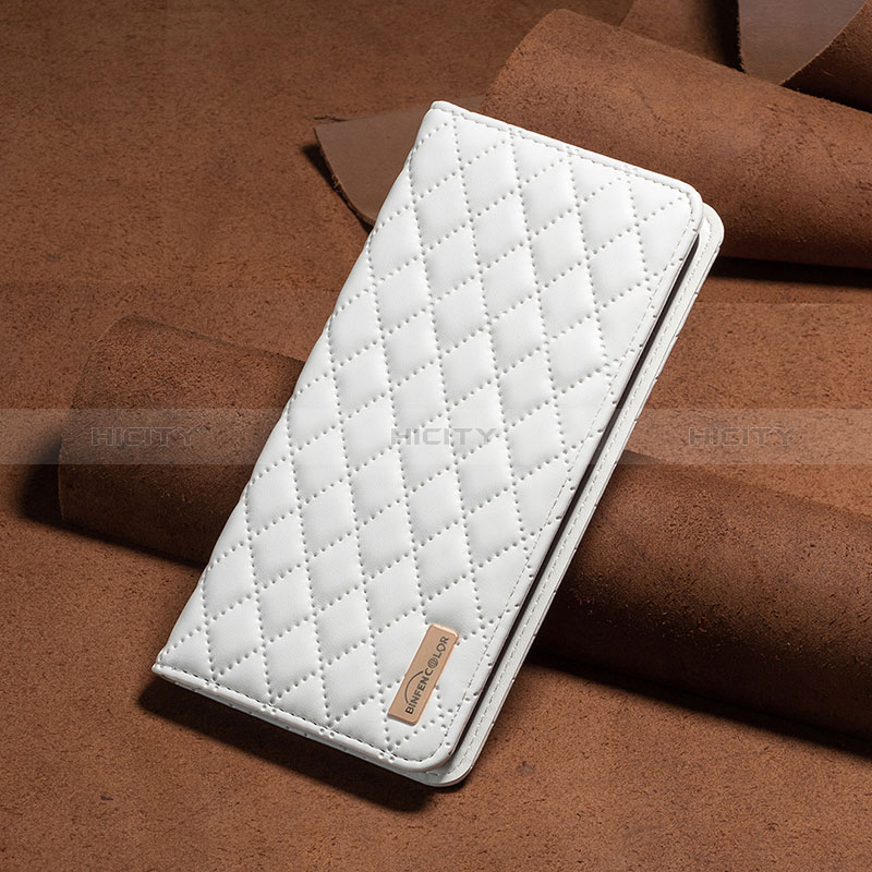 Coque Portefeuille Livre Cuir Etui Clapet B11F pour Xiaomi Redmi Note 12 5G Blanc Plus