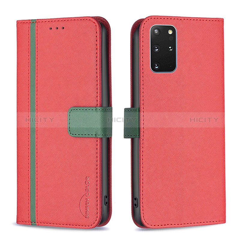 Coque Portefeuille Livre Cuir Etui Clapet B13F pour Samsung Galaxy S20 Plus 5G Rouge Plus