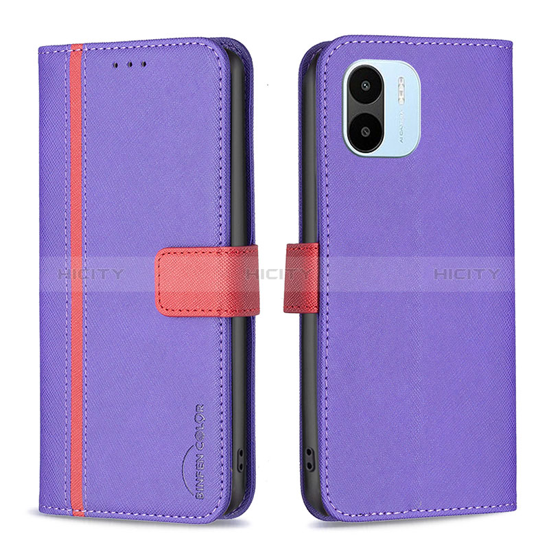 Coque Portefeuille Livre Cuir Etui Clapet B13F pour Xiaomi Redmi A2 Violet Plus