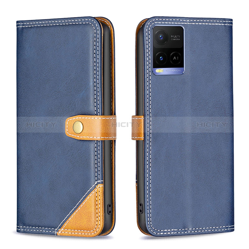 Coque Portefeuille Livre Cuir Etui Clapet B14F pour Vivo Y21e Plus