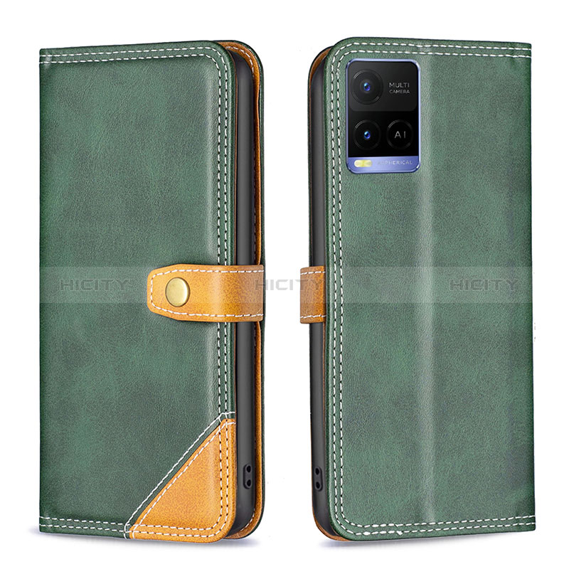 Coque Portefeuille Livre Cuir Etui Clapet B14F pour Vivo Y21e Plus