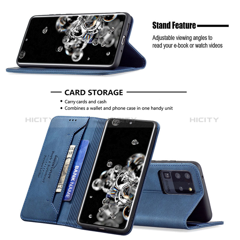 Coque Portefeuille Livre Cuir Etui Clapet B15F pour Samsung Galaxy S20 Ultra 5G Plus