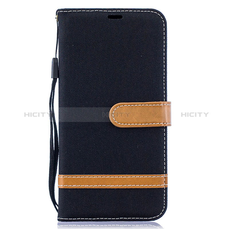 Coque Portefeuille Livre Cuir Etui Clapet B16F pour Samsung Galaxy A10 Noir Plus