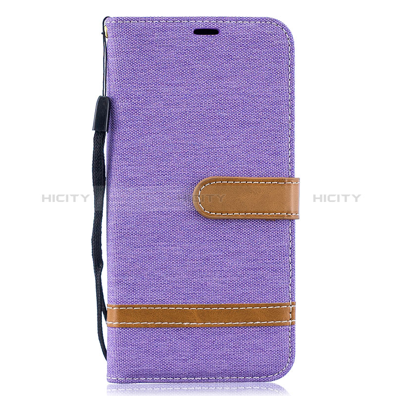 Coque Portefeuille Livre Cuir Etui Clapet B16F pour Samsung Galaxy A10 Violet Clair Plus