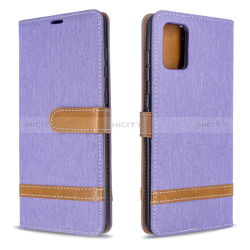 Coque Portefeuille Livre Cuir Etui Clapet B16F pour Samsung Galaxy A71 4G A715 Violet Clair Plus