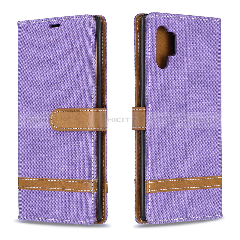 Coque Portefeuille Livre Cuir Etui Clapet B16F pour Samsung Galaxy Note 10 Plus 5G Violet Clair Plus