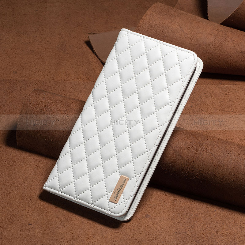 Coque Portefeuille Livre Cuir Etui Clapet B19F pour Xiaomi Poco F5 Pro 5G Blanc Plus