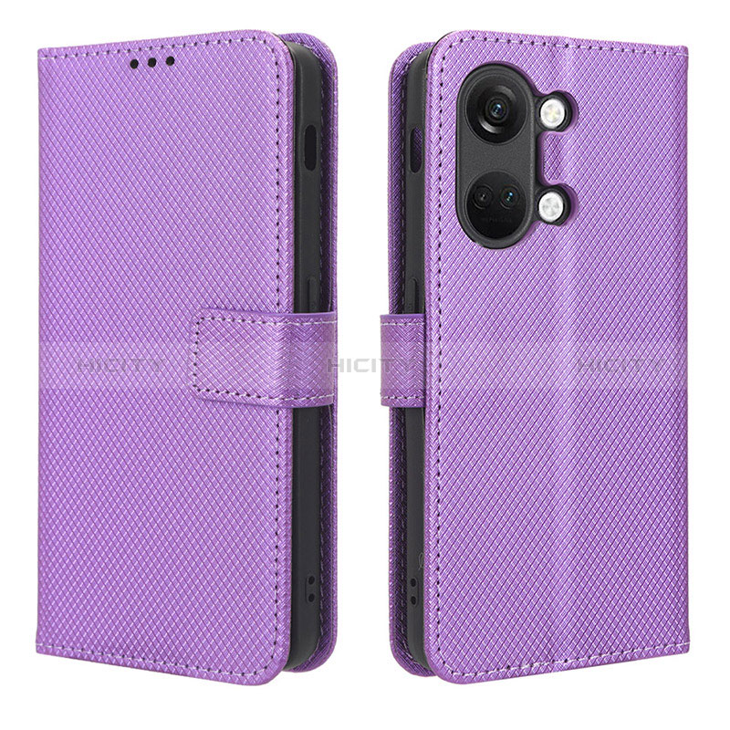 Coque Portefeuille Livre Cuir Etui Clapet BY1 pour OnePlus Nord 3 5G Violet Plus