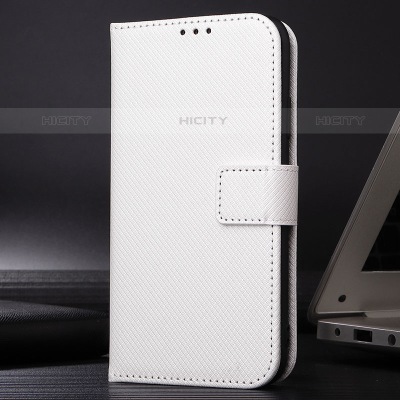 Coque Portefeuille Livre Cuir Etui Clapet BY1 pour Samsung Galaxy M22 4G Blanc Plus