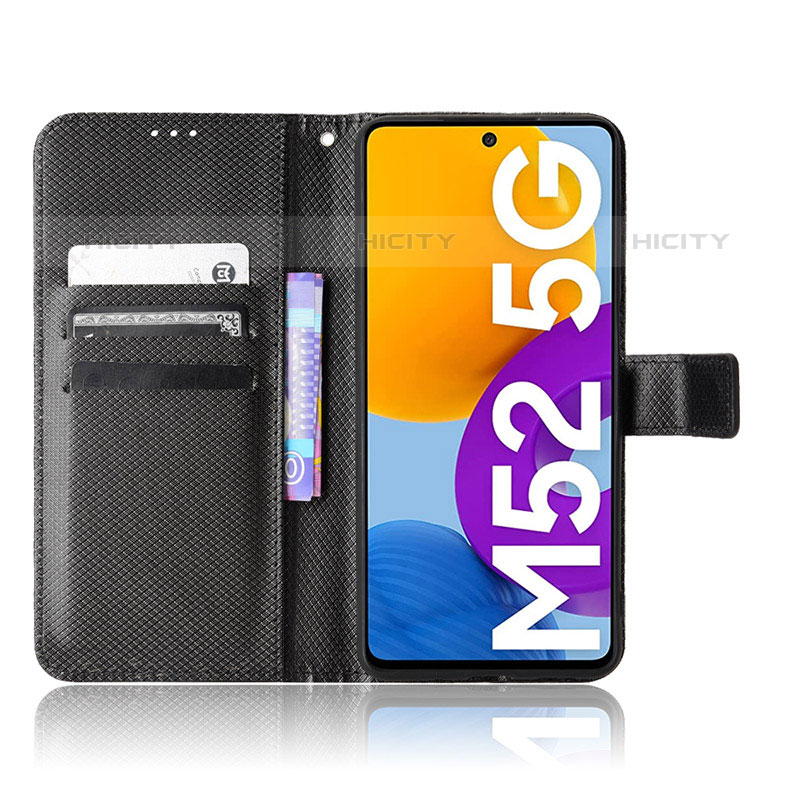 Coque Portefeuille Livre Cuir Etui Clapet BY1 pour Samsung Galaxy M52 5G Plus
