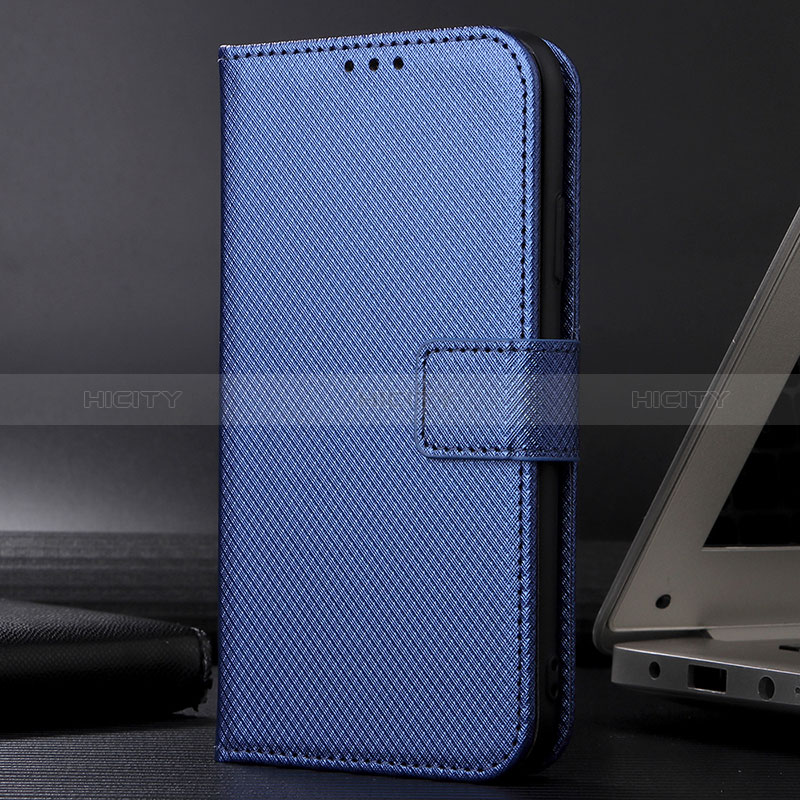 Coque Portefeuille Livre Cuir Etui Clapet BY1 pour Samsung Galaxy S23 5G Bleu Plus