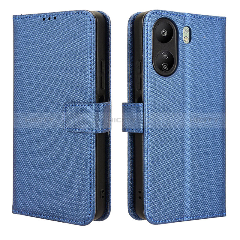 Coque Portefeuille Livre Cuir Etui Clapet BY1 pour Xiaomi Redmi 13C Bleu Plus