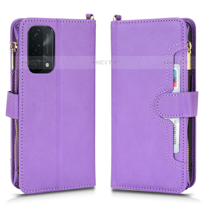 Coque Portefeuille Livre Cuir Etui Clapet BY2 pour OnePlus Nord N200 5G Violet Plus