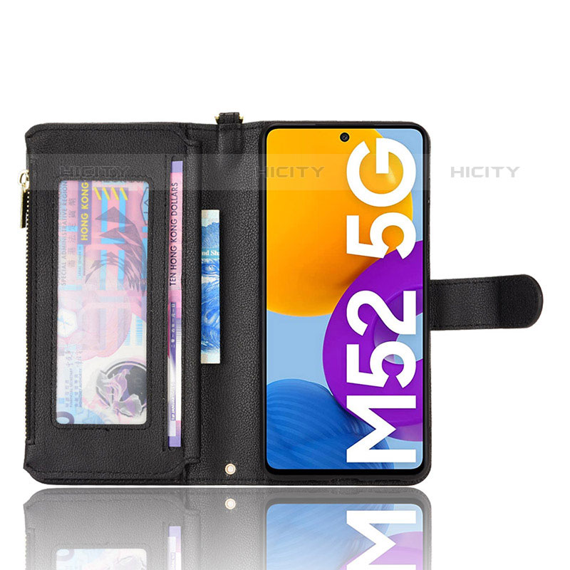 Coque Portefeuille Livre Cuir Etui Clapet BY2 pour Samsung Galaxy M52 5G Plus