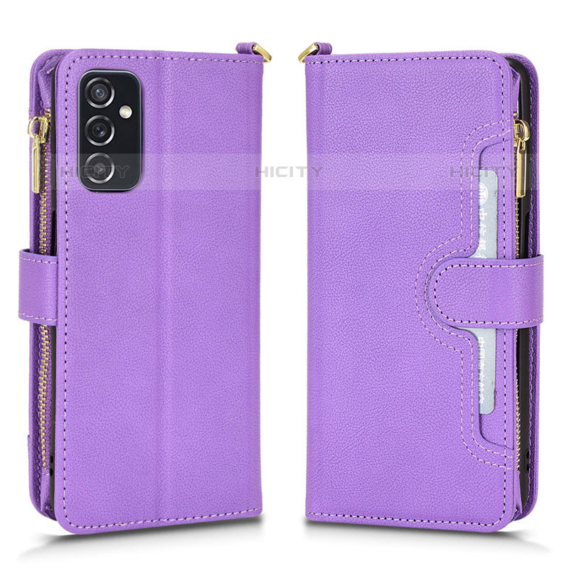 Coque Portefeuille Livre Cuir Etui Clapet BY2 pour Samsung Galaxy M52 5G Violet Plus