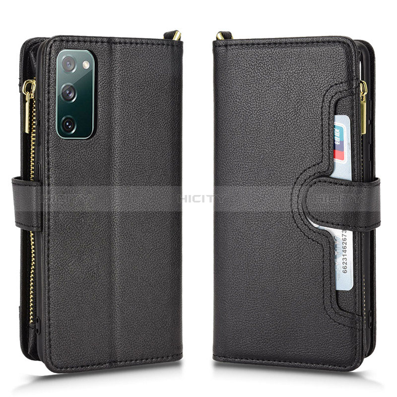 Coque Portefeuille Livre Cuir Etui Clapet BY2 pour Samsung Galaxy S20 FE 5G Noir Plus