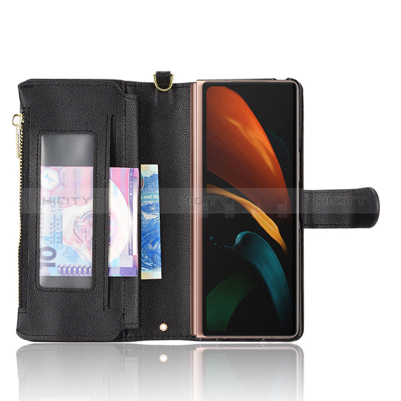 Coque Portefeuille Livre Cuir Etui Clapet BY2 pour Samsung Galaxy Z Fold2 5G Plus