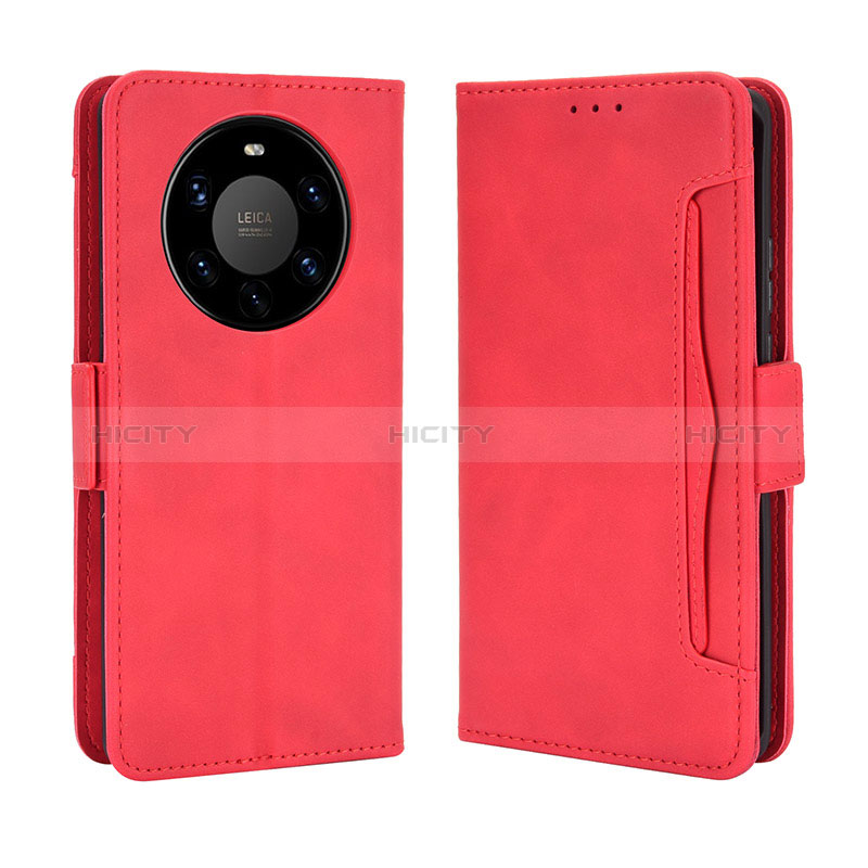 Coque Portefeuille Livre Cuir Etui Clapet BY3 pour Huawei Mate 40 Pro+ Plus Rouge Plus