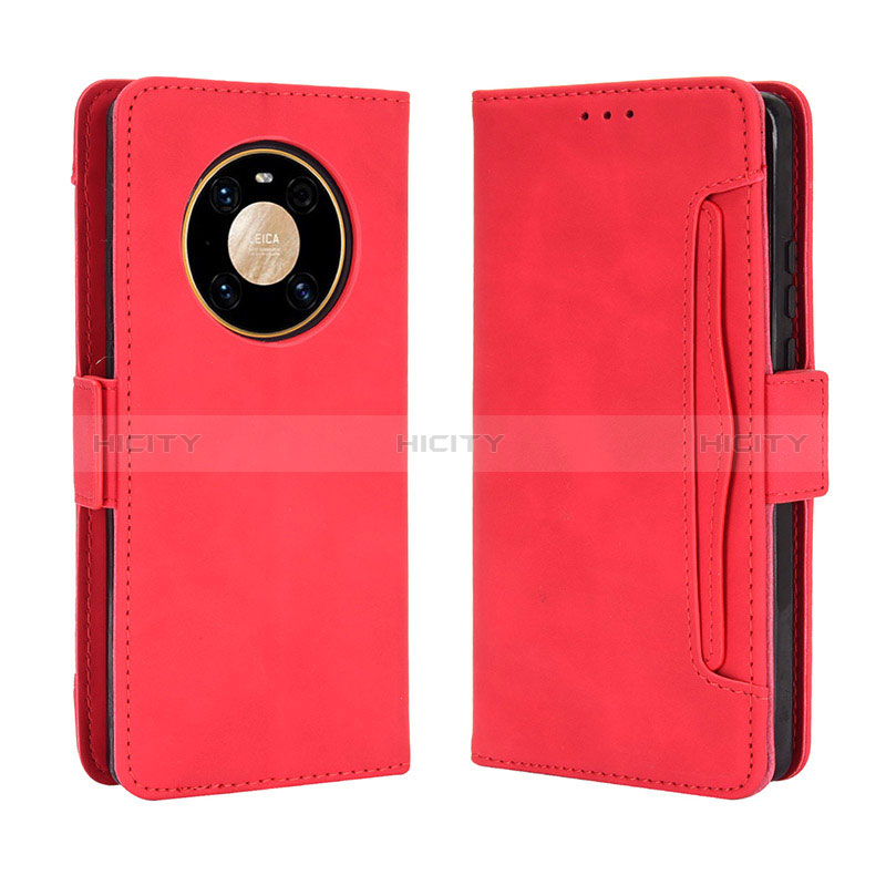 Coque Portefeuille Livre Cuir Etui Clapet BY3 pour Huawei Mate 40 Pro Rouge Plus