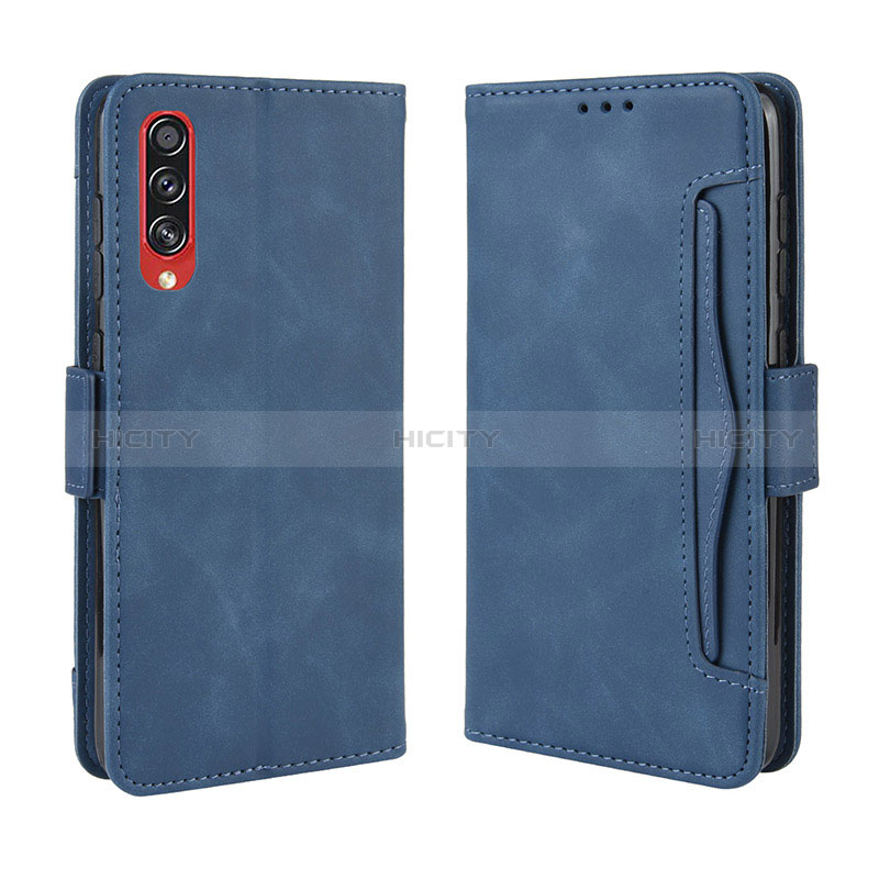 Coque Portefeuille Livre Cuir Etui Clapet BY3 pour Samsung Galaxy A90 5G Bleu Plus