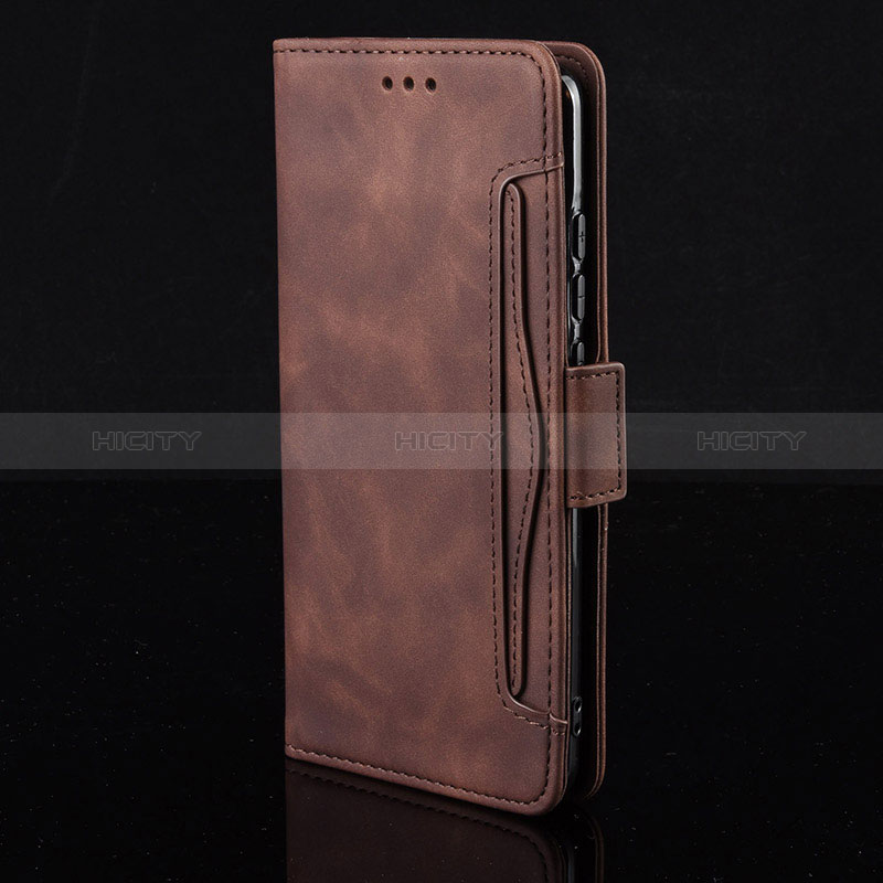 Coque Portefeuille Livre Cuir Etui Clapet BY3 pour Samsung Galaxy Note 10 5G Marron Plus