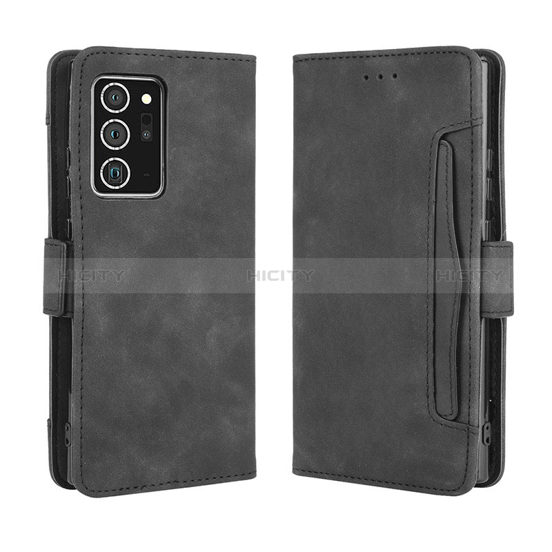 Coque Portefeuille Livre Cuir Etui Clapet BY3 pour Samsung Galaxy Note 20 Ultra 5G Noir Plus