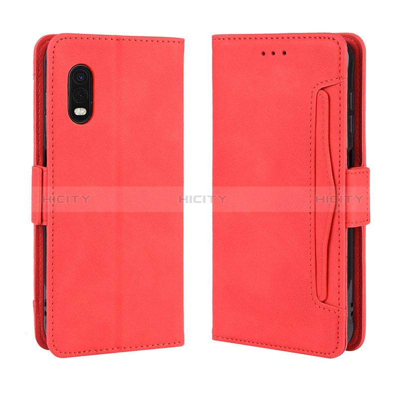 Coque Portefeuille Livre Cuir Etui Clapet BY3 pour Samsung Galaxy XCover Pro Rouge Plus