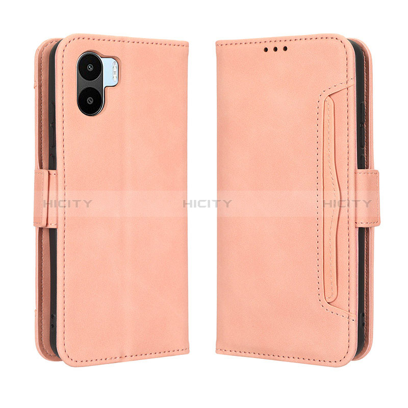 Coque Portefeuille Livre Cuir Etui Clapet BY3 pour Xiaomi Redmi A1 Rose Plus