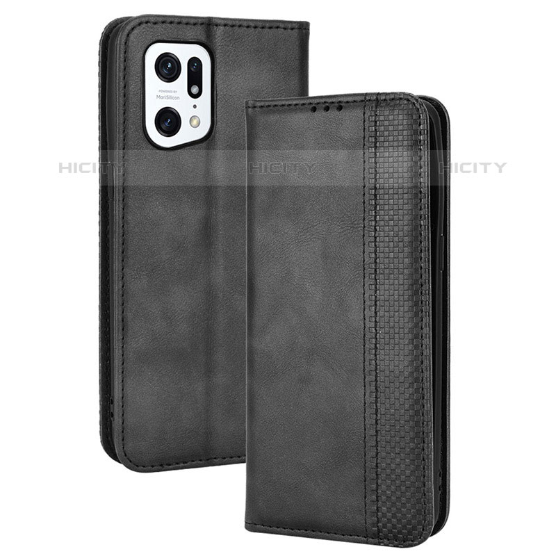 Coque Portefeuille Livre Cuir Etui Clapet BY4 pour Oppo Find X5 Pro 5G Plus