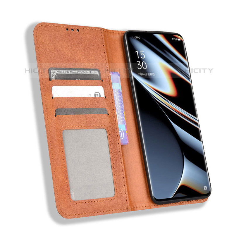 Coque Portefeuille Livre Cuir Etui Clapet BY4 pour Oppo Find X5 Pro 5G Plus