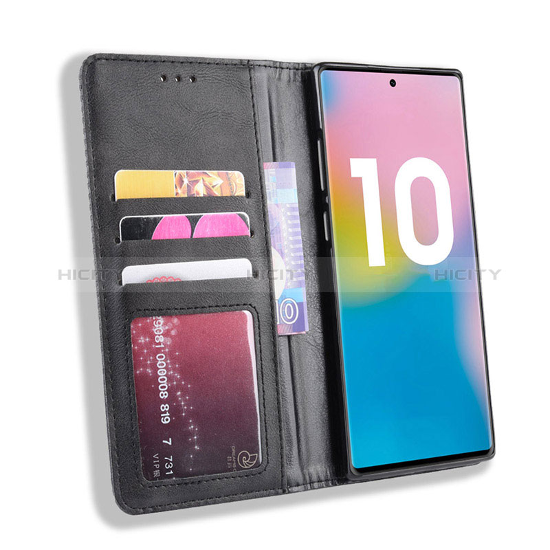 Coque Portefeuille Livre Cuir Etui Clapet BY4 pour Samsung Galaxy Note 10 Plus 5G Plus