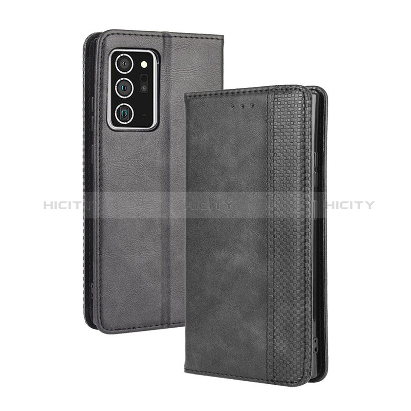 Coque Portefeuille Livre Cuir Etui Clapet BY4 pour Samsung Galaxy Note 20 Ultra 5G Noir Plus