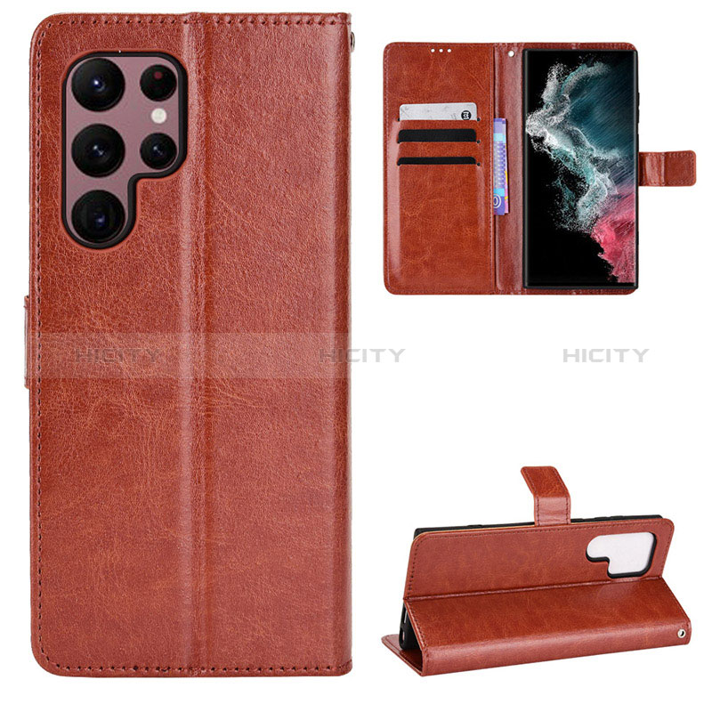 Coque Portefeuille Livre Cuir Etui Clapet BY5 pour Samsung Galaxy S23 Ultra 5G Plus