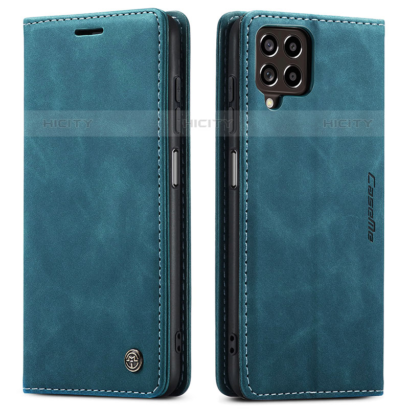 Coque Portefeuille Livre Cuir Etui Clapet C01S pour Samsung Galaxy M33 5G Bleu Plus