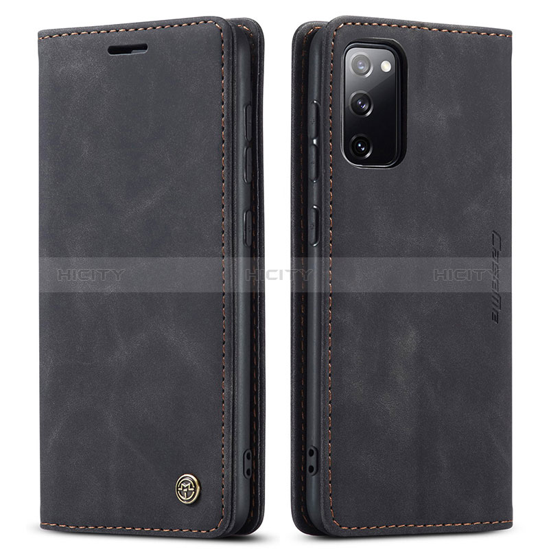 Coque Portefeuille Livre Cuir Etui Clapet C01S pour Samsung Galaxy S20 FE 5G Noir Plus