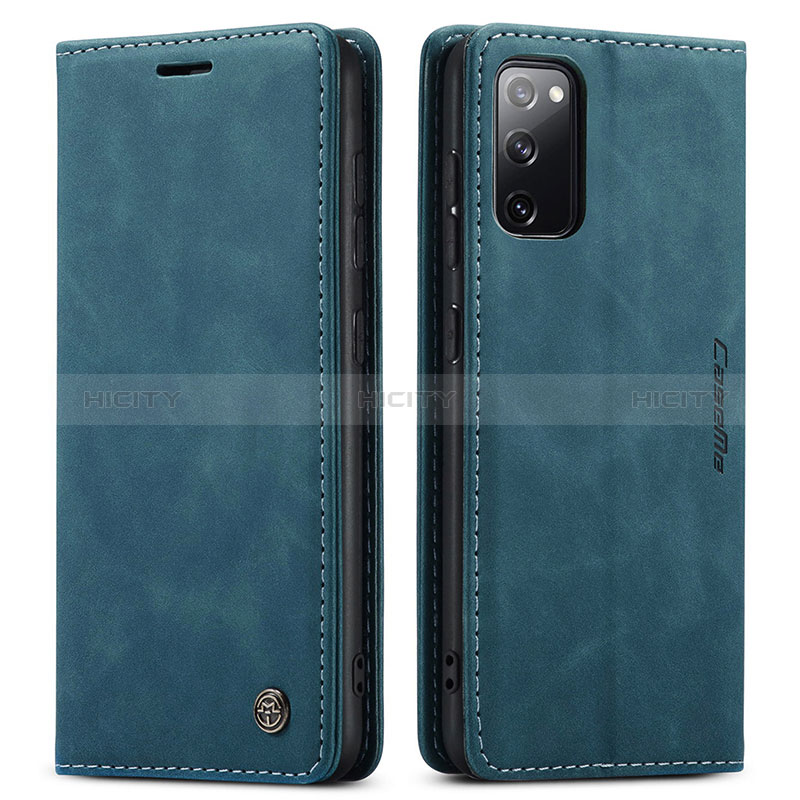 Coque Portefeuille Livre Cuir Etui Clapet C01S pour Samsung Galaxy S20 Lite 5G Bleu Plus