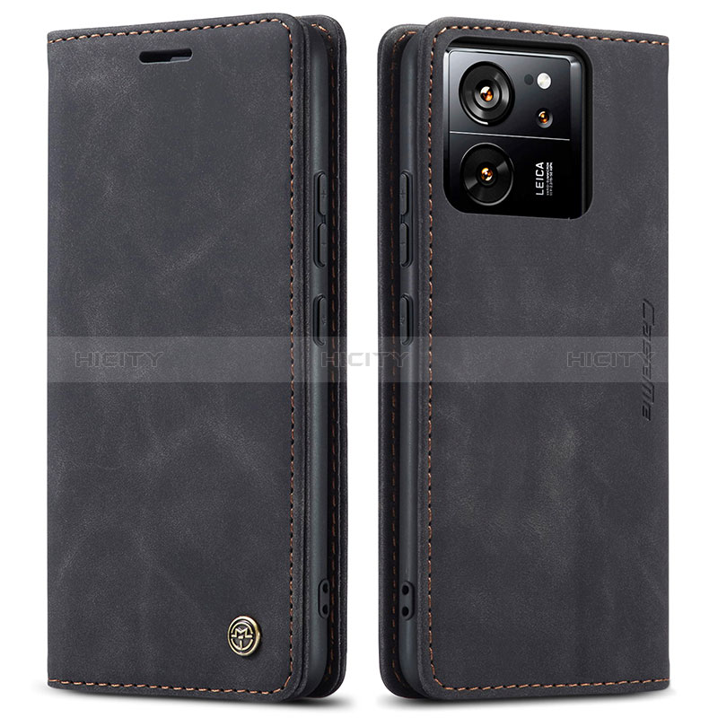 Coque Portefeuille Livre Cuir Etui Clapet C01S pour Xiaomi Mi 13T Pro 5G Noir Plus