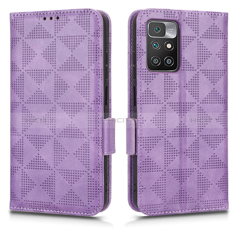Coque Portefeuille Livre Cuir Etui Clapet C02X pour Xiaomi Poco X4 NFC Violet Plus
