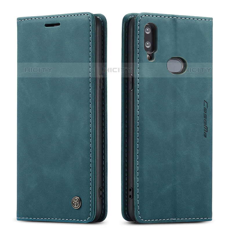 Coque Portefeuille Livre Cuir Etui Clapet C03S pour Samsung Galaxy M01s Bleu Plus
