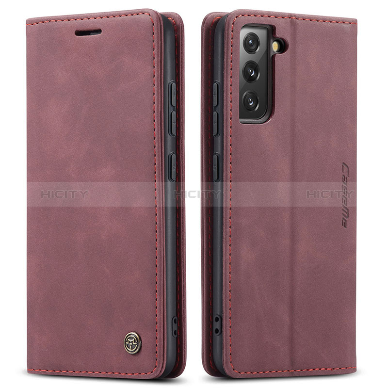 Coque Portefeuille Livre Cuir Etui Clapet C03S pour Samsung Galaxy S24 Plus 5G Vin Rouge Plus